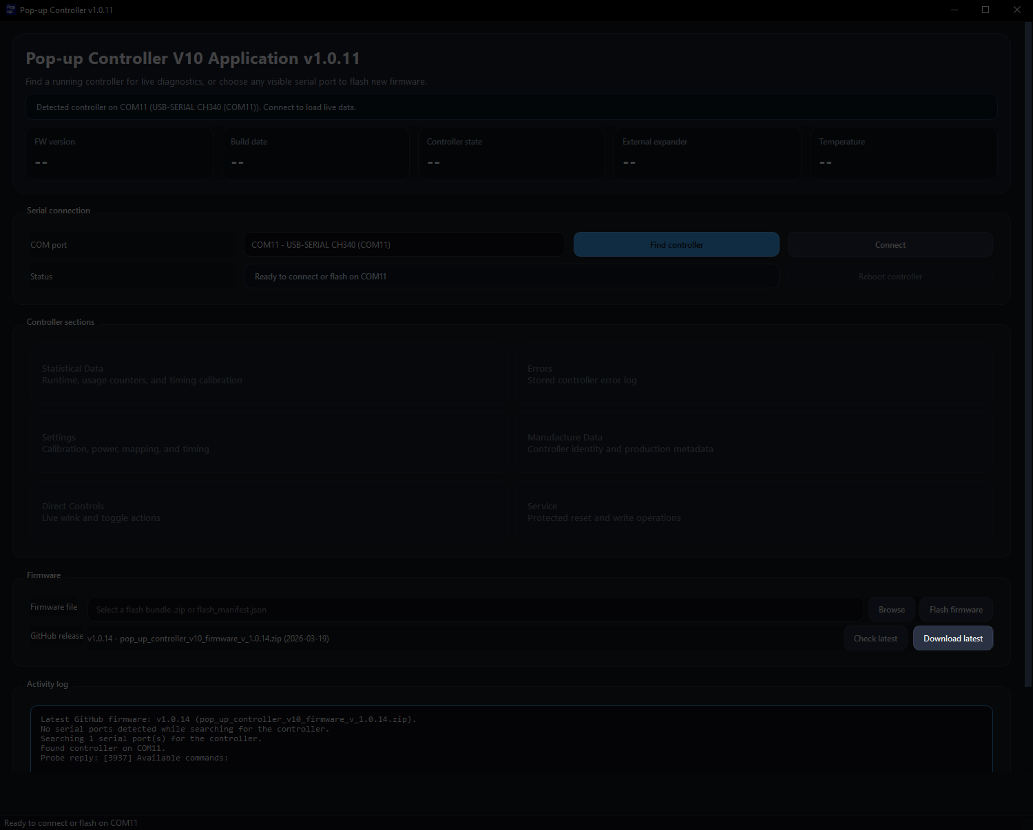 Desktop app with the Download latest action highlighted.