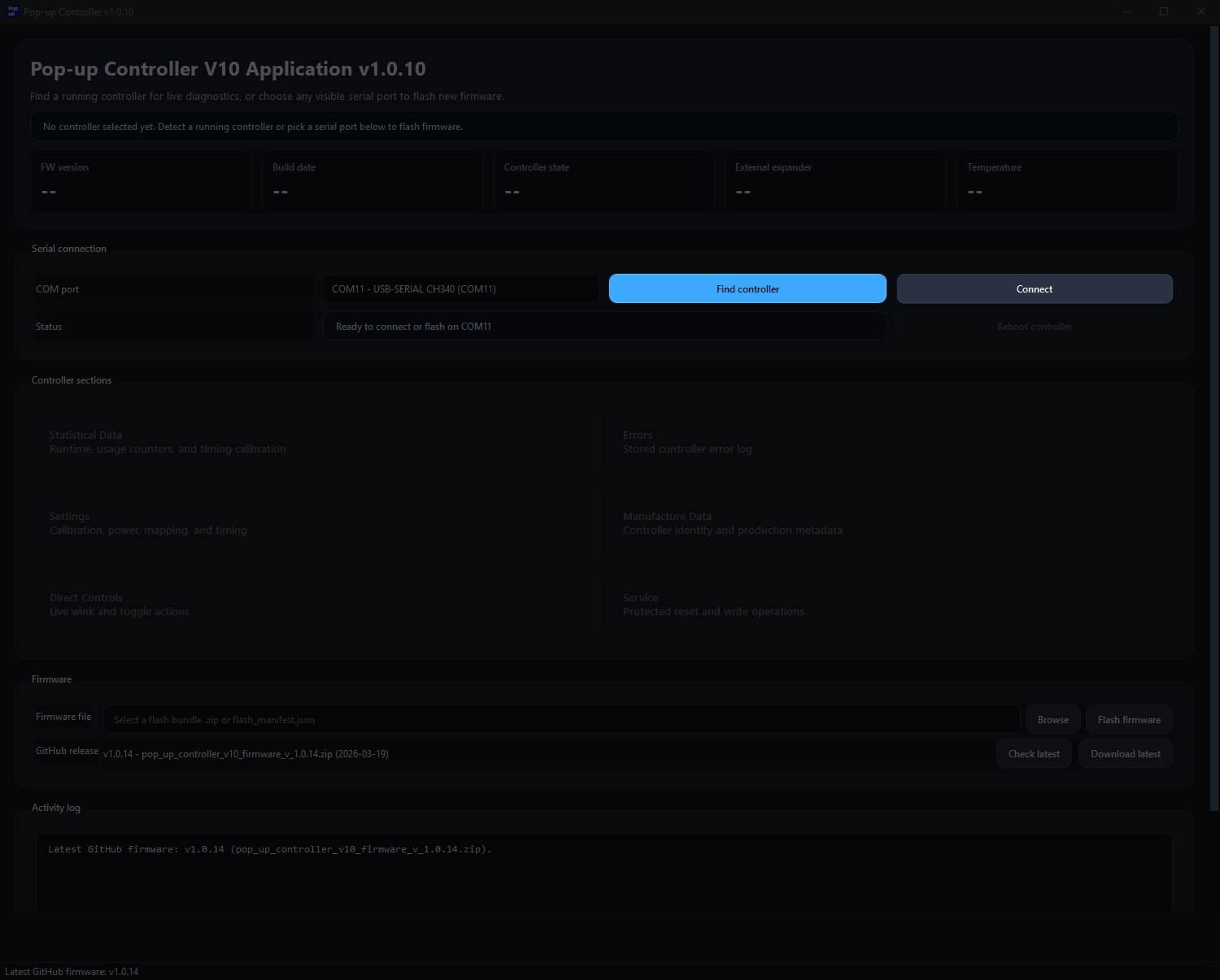 Desktop app with the Find controller step highlighted.