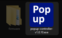 Desktop app executable inside the extracted folder.