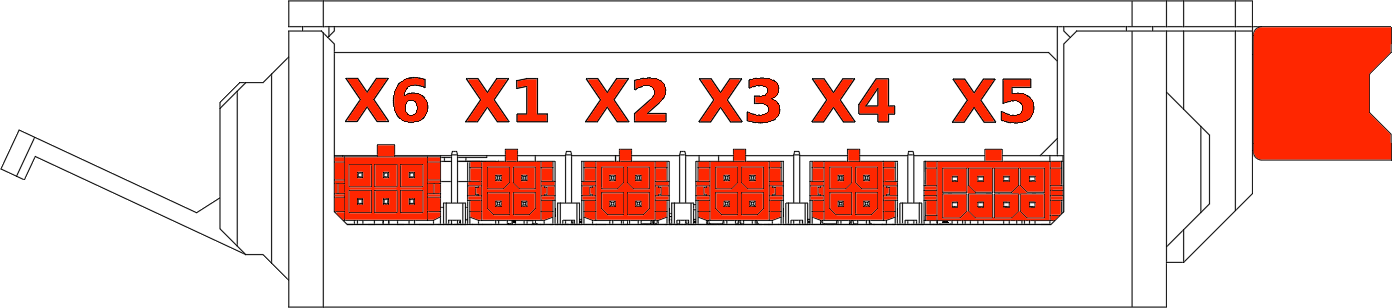 Connector overview for the Pop-up Controller V10.
